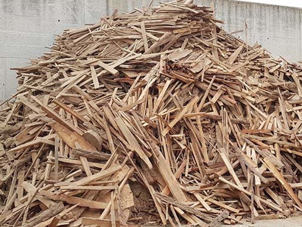 Residuos de madera acopiados